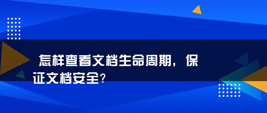 怎样查看文档生命周期，保证文档安全？