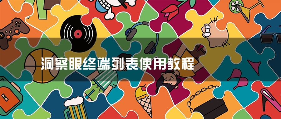 洞察眼终端列表使用教程