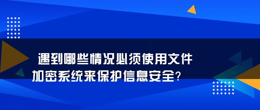 遇到哪些情况必须使用文件加密系统来保护信息安全？