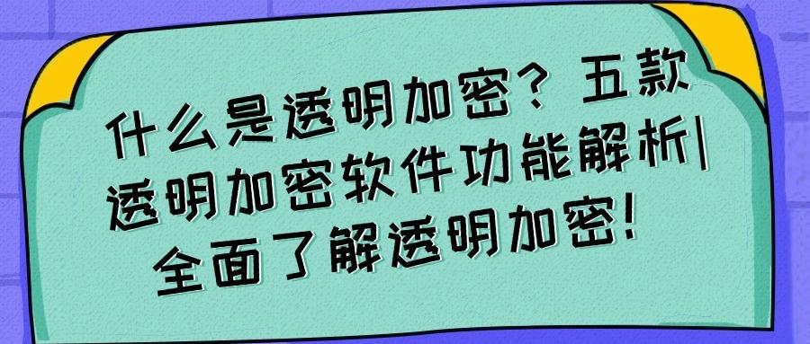 透明加密软件是什么?五款透明加密软件分享|2025分分钟学会!(图1) 透明加密软件是什么?五款透明加密软件分享|2025分分钟学会!(图1)