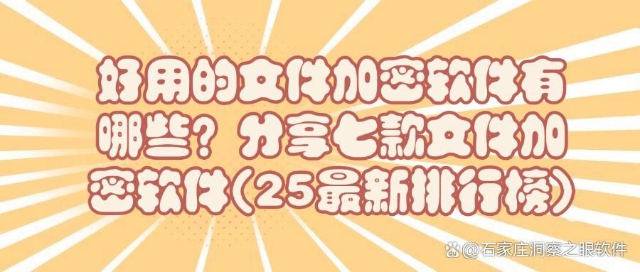 文件加密软件有哪些?七款好用的文件加密软件,25年最新排行(图1)