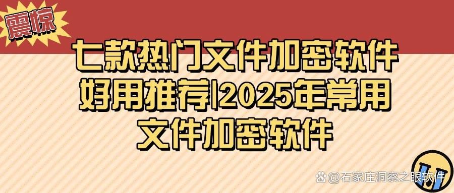 怎么给文件加密?2025最新精选七款文件加密软件分享,干货满满!(图1)