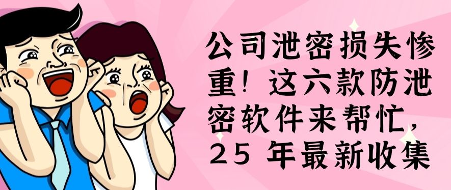 公司泄密损失惨重！这六款防泄密软件来帮忙，2025 年最新分享​(图1)