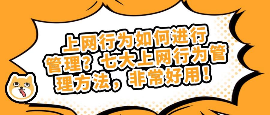 上网行为管控|如何对上网行为进行管理?这七个方法很有效!(图1)