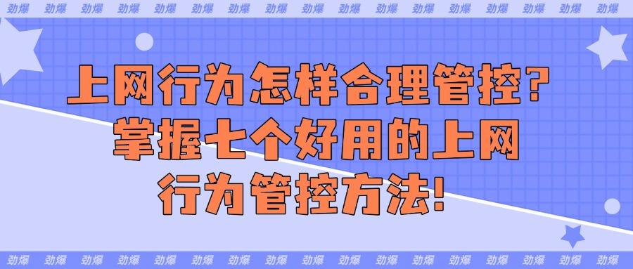 企业管理员工上网行为如何实现?七种高招上网行为管控措施!(图1)