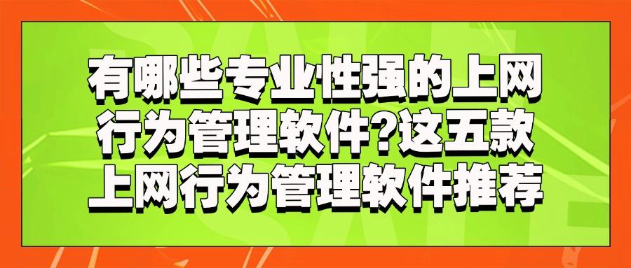 2025抢先看!上网行为管理软件有哪些?五款实用上网行为管理软件等你选!(图1)