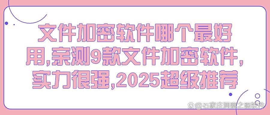 怎么加密文件？2025精选9款文件加密软件！收藏不吃亏！(图1)