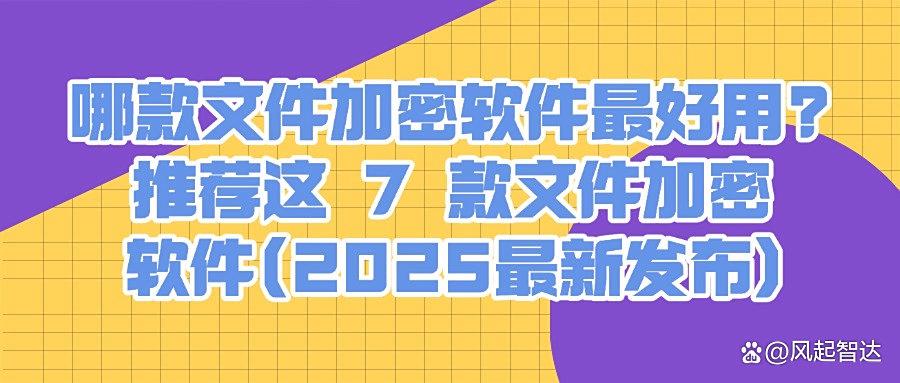 文件加密软件有哪些？2025市场上7款常见文件加密软件推荐！(图1)