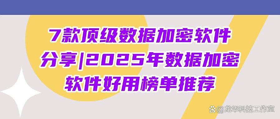 用于数据加密的软件有哪些？2025年7款强大的数据加密软件分享！(图1)
