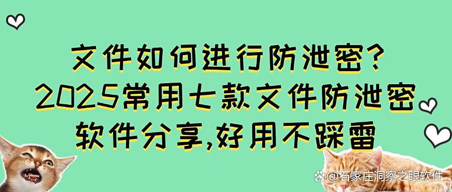 企业常用的文件防泄密推荐|2025年七款收藏版文件防泄密软件(图1) 企业常用的文件防泄密推荐|2025年七款收藏版文件防泄密软件(图1)