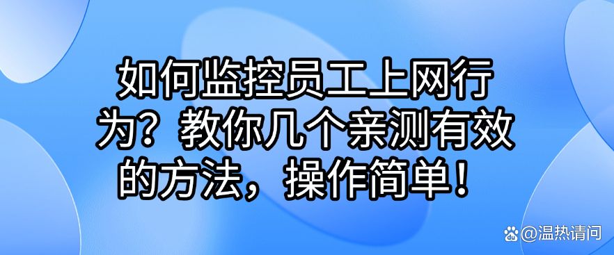 如何监控员工上网行为？教你几个亲测有效的方法，简单好上手！(图1)