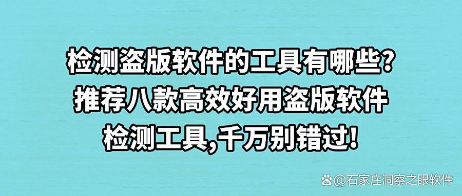 企业如何应对盗版软件风险：2025年八大高效的盗版软件检测工具推荐(图1)