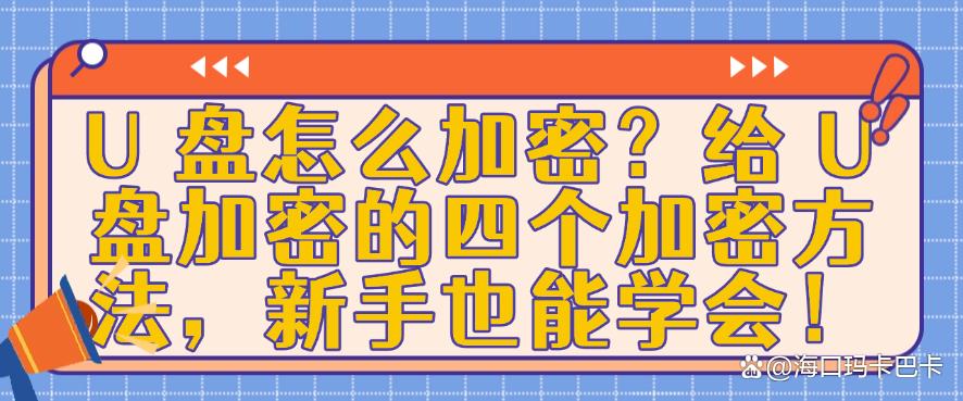 U 盘怎么加密?给 U 盘加密的四个加密方法,小白也能学!(图1) U 盘怎么加密?给 U 盘加密的四个加密方法,小白也能学!(图1)