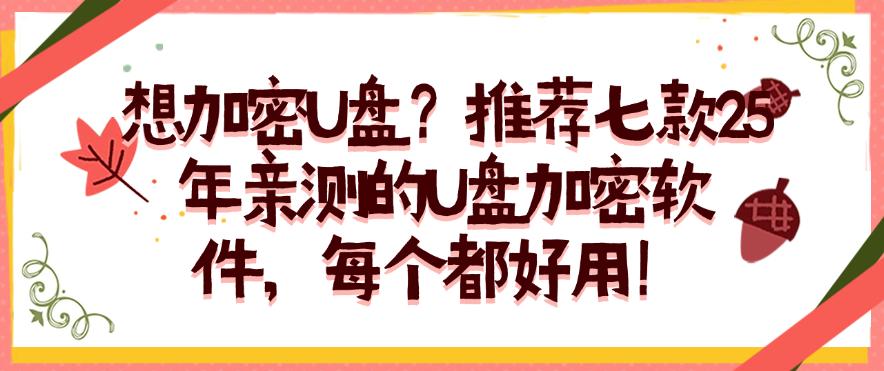 想加密U盘?推荐七款25年亲测的U盘加密软件,每个都是精选!(图1) 想加密U盘?推荐七款25年亲测的U盘加密软件,每个都是精选!(图1)