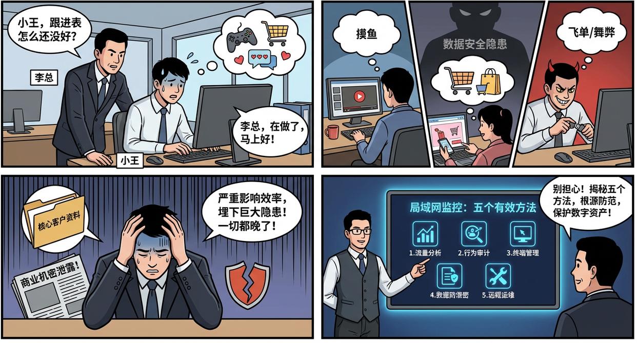 公司局域网怎么监控?五个监控局域网的方法教给你,快学起来(图1) 公司局域网怎么监控?五个监控局域网的方法教给你,快学起来(图1)