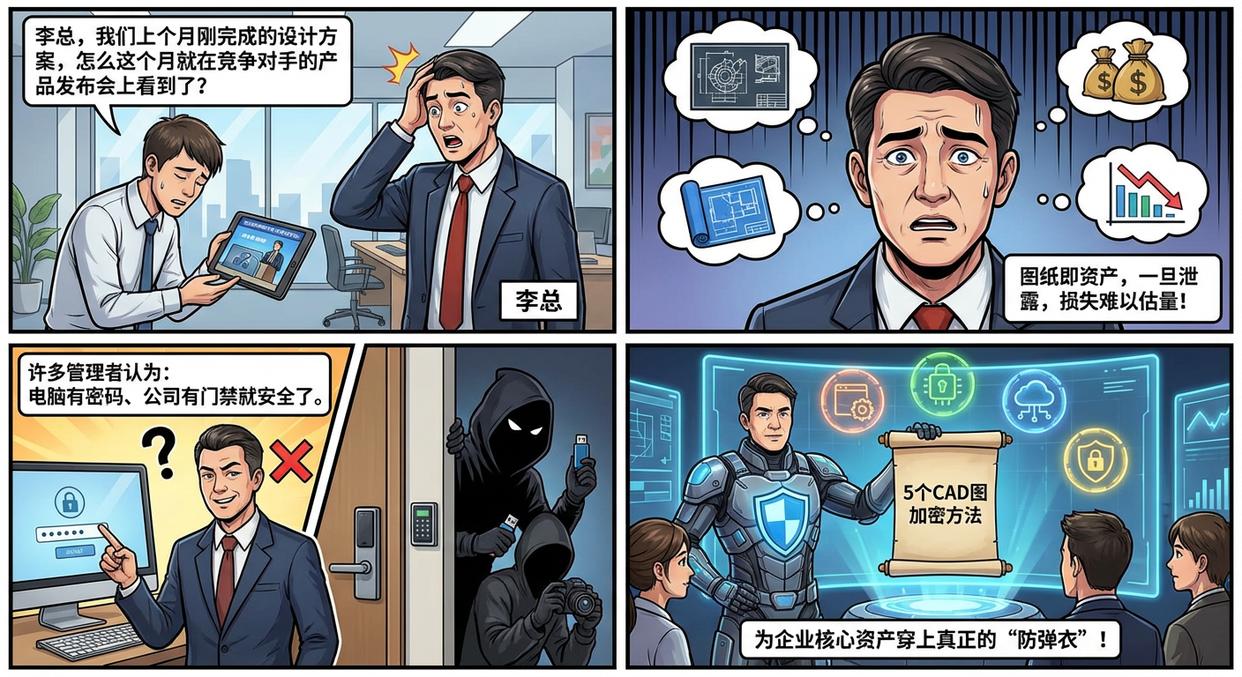 你的CAD图纸,正在“裸奔”吗?5个绝招,保护CAD图纸安全(图1) 你的CAD图纸,正在“裸奔”吗?5个绝招,保护CAD图纸安全(图1)