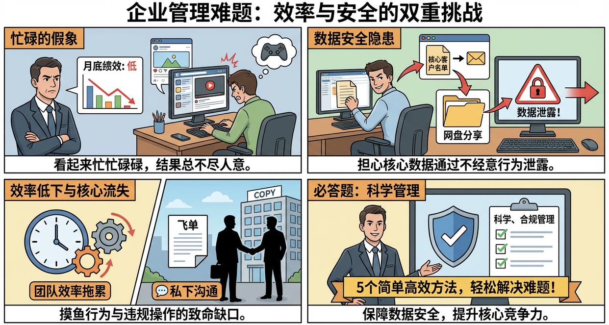 如何监控员工上网行为?公司上网行为监控的5个方法,快码住(图1) 如何监控员工上网行为?公司上网行为监控的5个方法,快码住(图1)