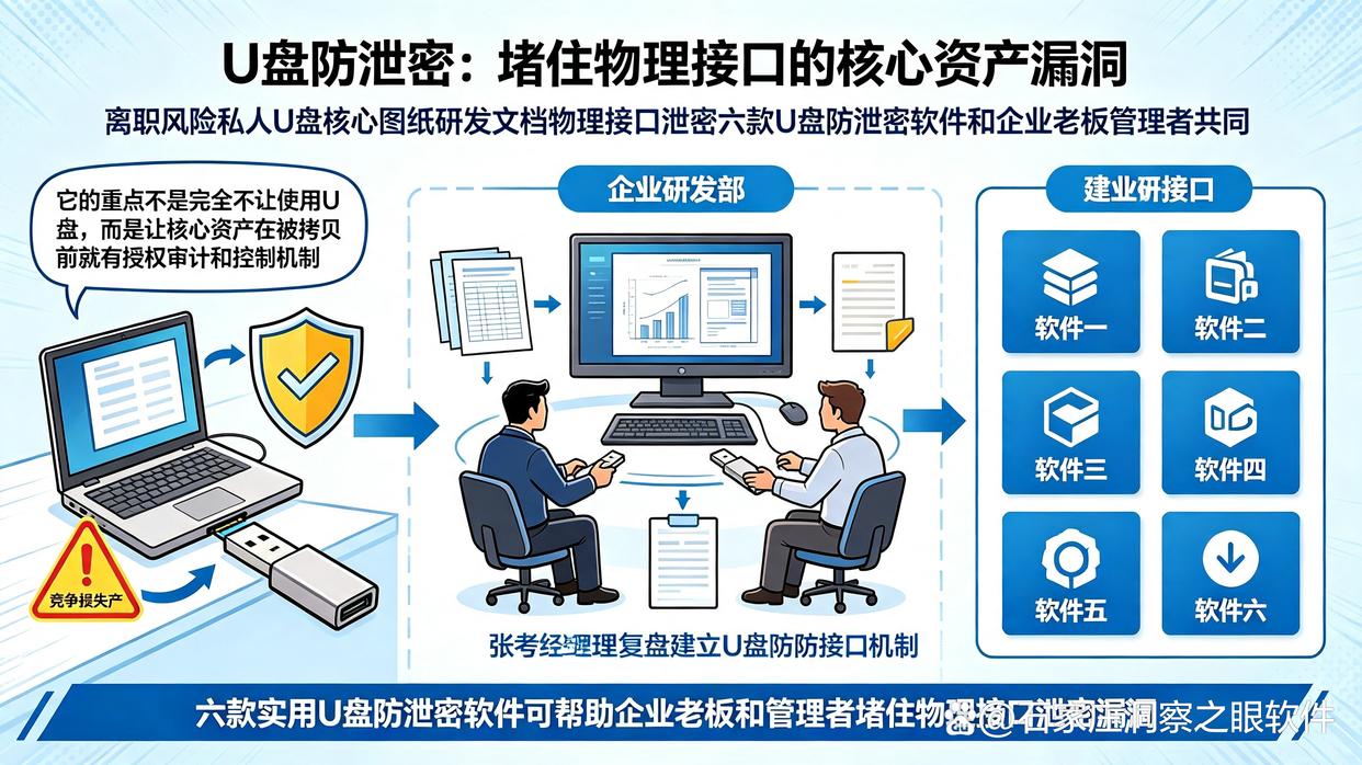 公司数据被U盘拷走？推荐六款U盘防泄密软件，好用码住(图1)