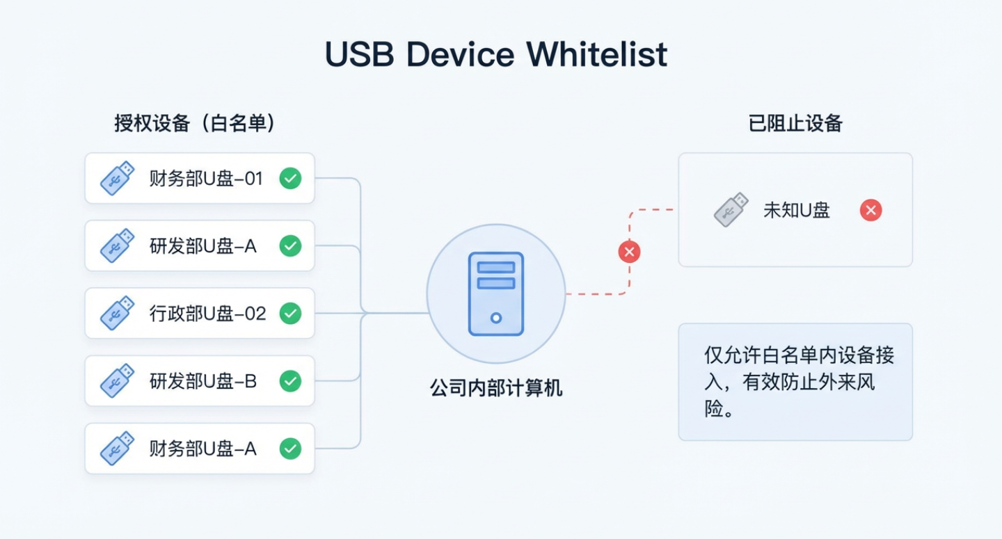 U 盘白名单如何配置?2026 年 5 款支持该功能的软件推荐(图2) U 盘白名单如何配置?2026 年 5 款支持该功能的软件推荐(图2)