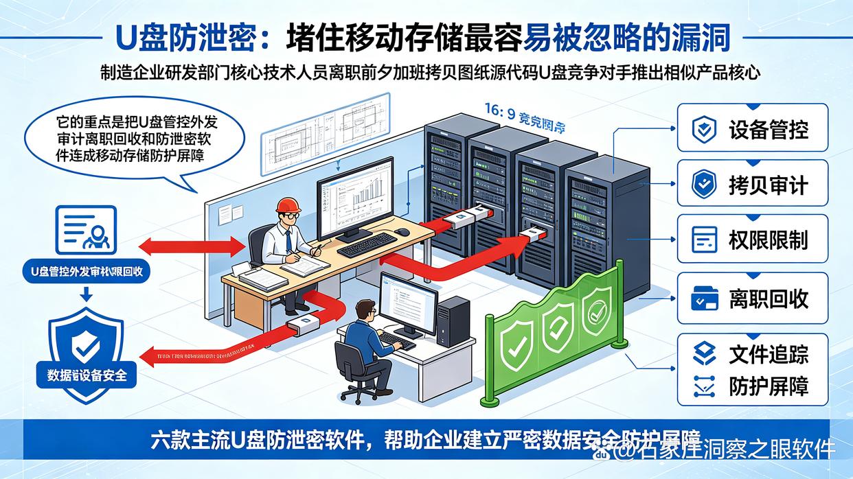 公司文件被U盘拷走？推荐六个U盘防泄密软件，有效防止U盘泄密(图1)