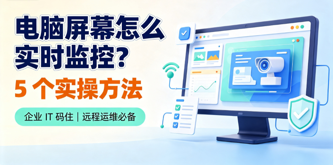 电脑屏幕怎么实时监控?5 个实操方法,企业 IT 码住(图1) image.png