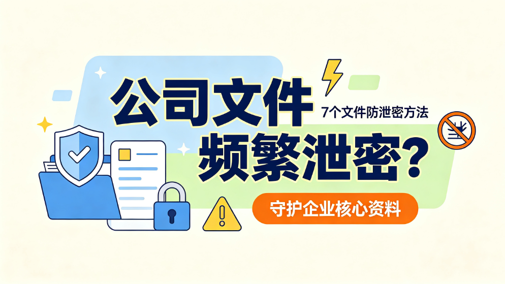 公司文件频繁泄密?7 个文件防泄密方法,守护企业核心资料(图1) image.png