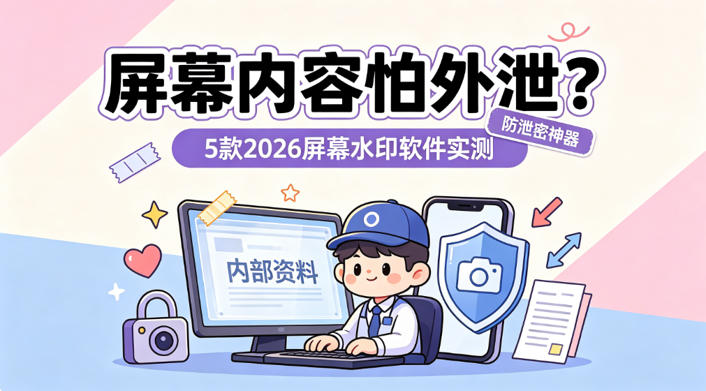 屏幕内容怕外泄?5 款 2026 屏幕水印软件实测,防泄密神器(图1) image.png