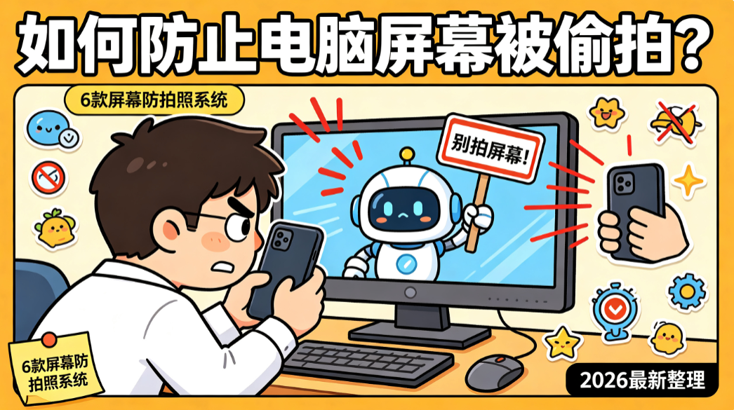 如何防止电脑屏幕被偷拍?6 款屏幕防拍照系统,2026 最新整理(图1) image.png