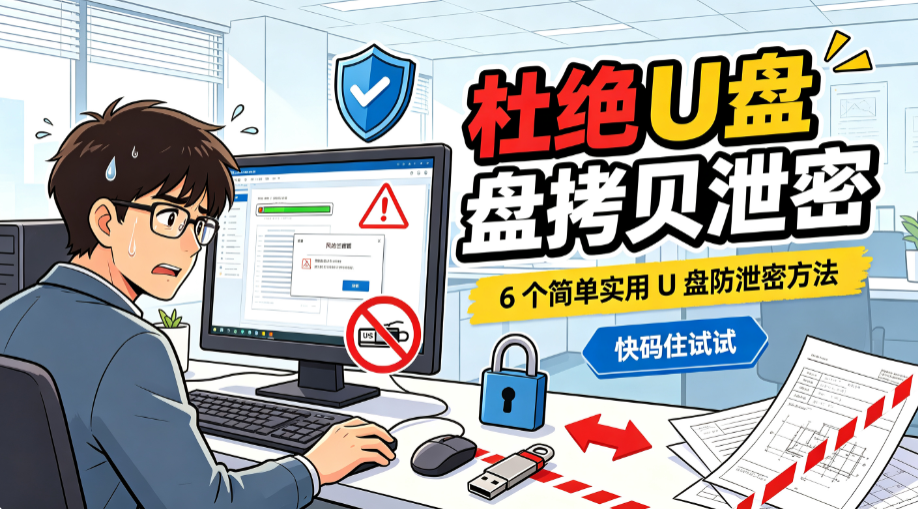 杜绝 U 盘拷贝泄密,6 个简单实用 U 盘防泄密方法,快码住试试(图1) image.png