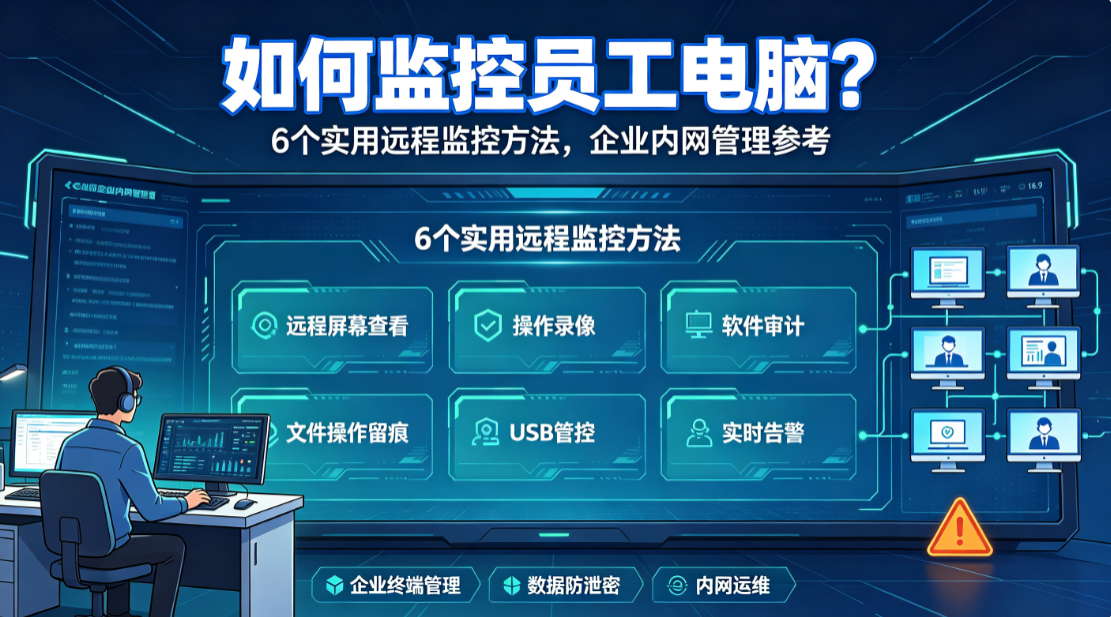 如何监控员工电脑?6 个实用远程监控方法,企业内网管理参考(图1) image.png