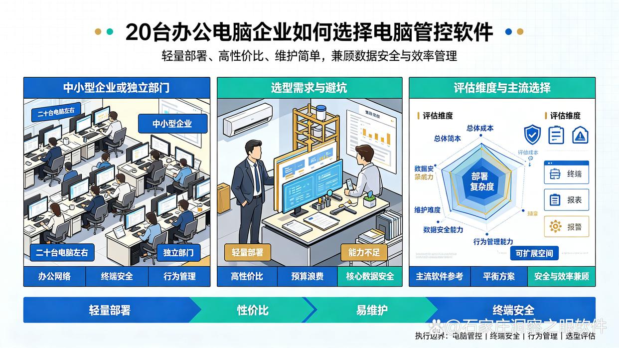 适合二十台办公电脑的监控软件怎么选?20人规模选型指南,看完就懂了(图1) 适合二十台办公电脑的监控软件怎么选?20人规模选型指南,看完就懂了(图1)