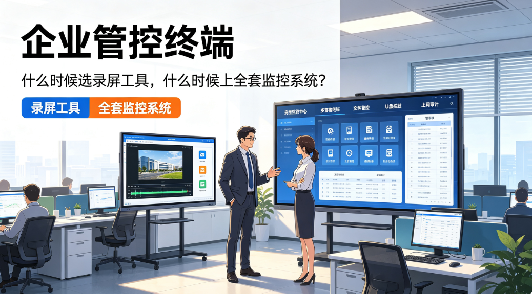 企业管控终端,什么时候选录屏工具,什么时候上全套监控系统?(图1) image.png