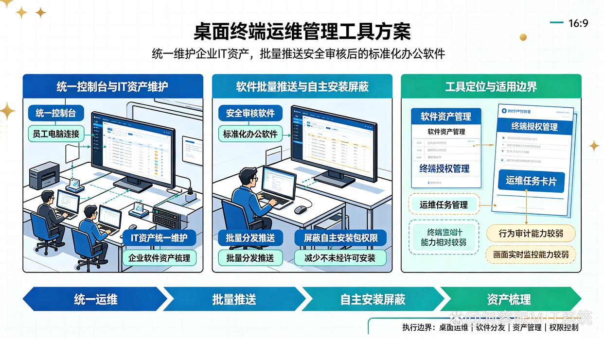 想管理员工电脑里的软件安装,应该选哪类工具?推荐六款管理电脑软件安装的工具,快来试试(图6) 想管理员工电脑里的软件安装,应该选哪类工具?推荐六款管理电脑软件安装的工具,快来试试(图6)