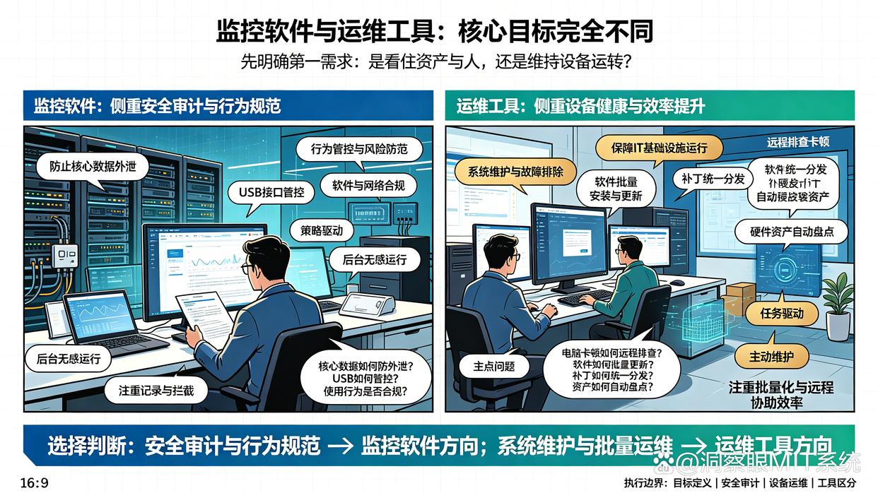 想统一维护公司电脑,应该选监控软件还是运维工具?看就完了(图2) 想统一维护公司电脑,应该选监控软件还是运维工具?看就完了(图2)