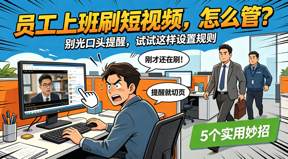 员工上班刷短视频停不下?合理管控方法,5 个妙招推荐(图1) image.png