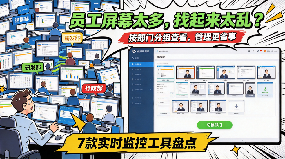 管理员分部门监控屏幕,7 款电脑实时监控软件盘点(图1) image.png