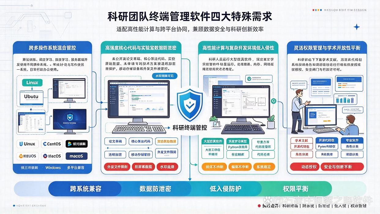 科研团队选择终端管理软件有哪些特殊需求?推荐六个终端管控软件,快来试试!(图2) 科研团队选择终端管理软件有哪些特殊需求?推荐六个终端管控软件,快来试试!(图2)