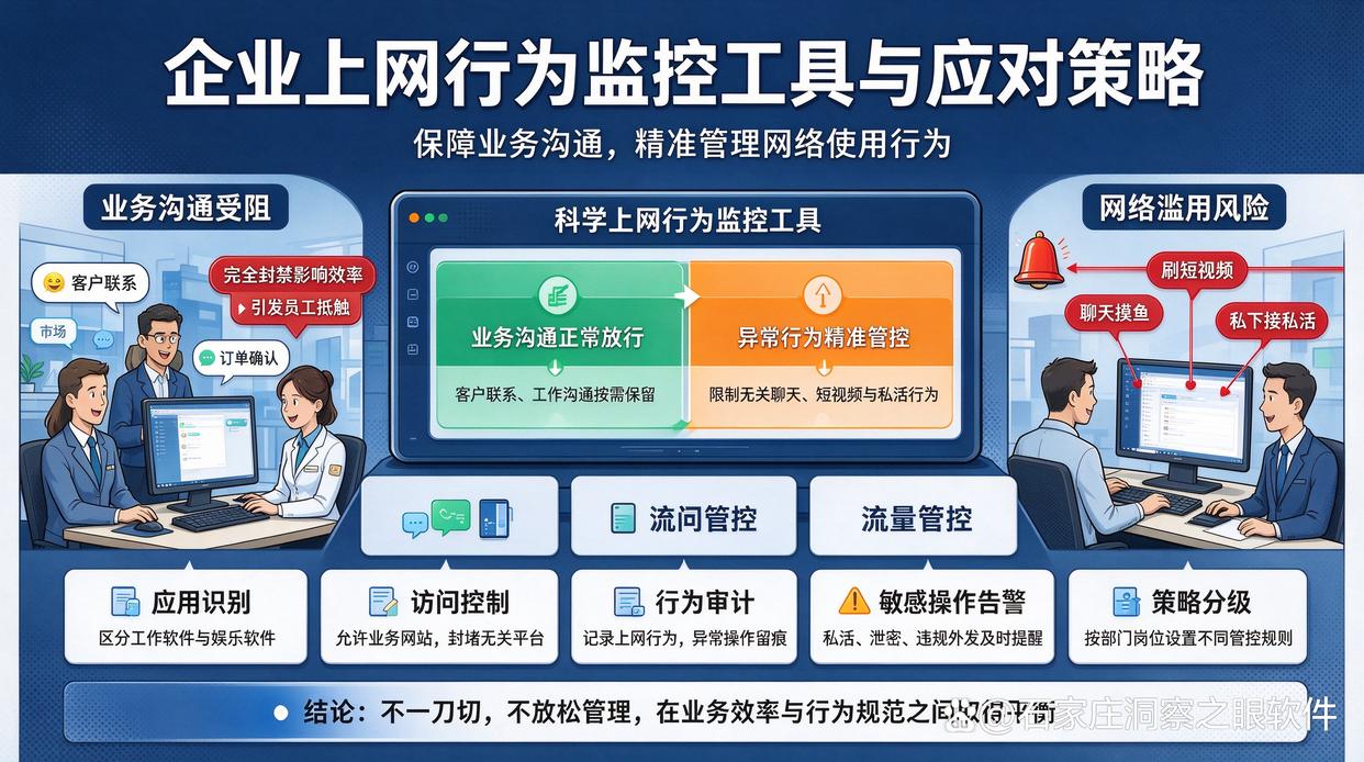 某部门必须使用社交软件，如何避免一刀切封禁？推荐六个上网行为监控软件，码住试试(图1)