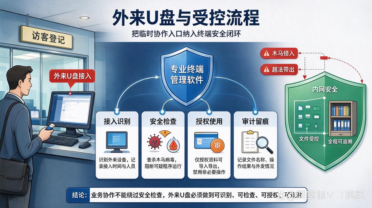 外来人员带 U 盘到公司导资料，如何安排受控流程？推荐几个管理软件，快收藏(图1)