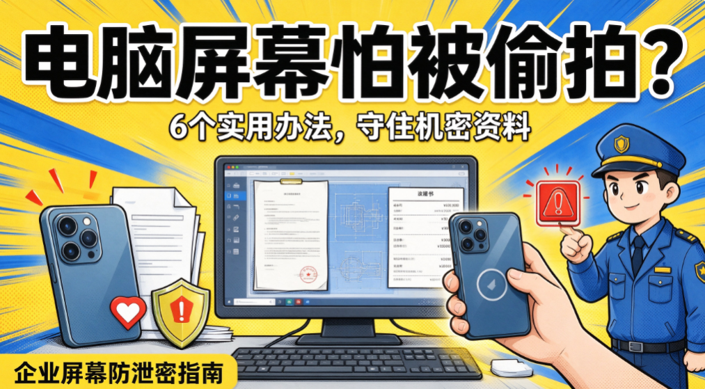 企业电脑屏幕防泄密,6 招防止屏幕偷拍泄露资料(图1) image.png