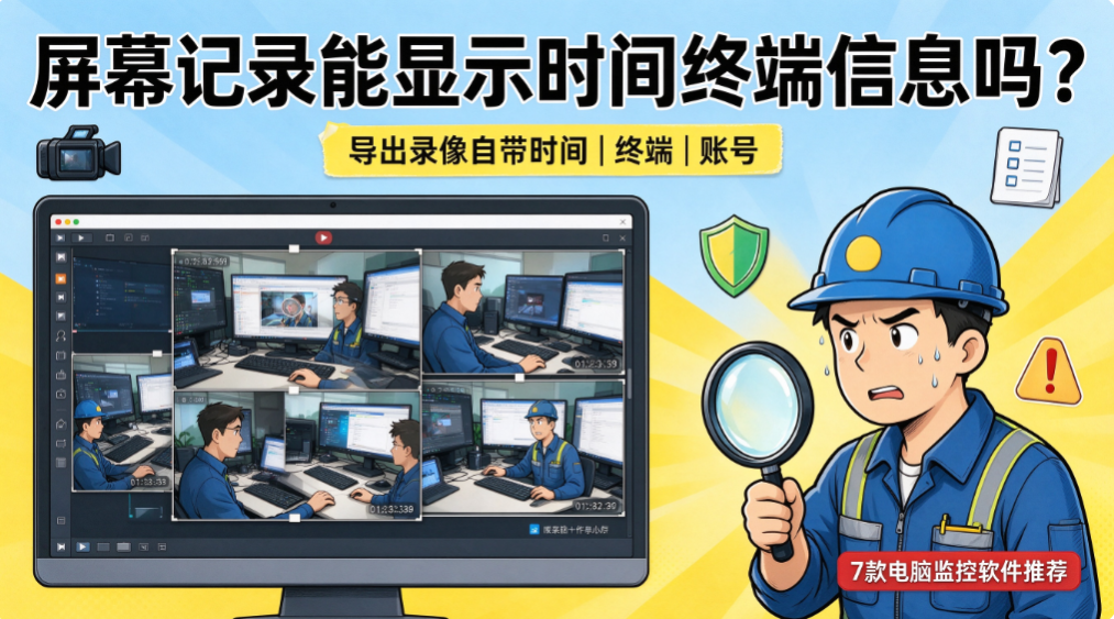 屏幕记录能不能显示时间终端信息?7 款电脑监控软件推荐(图1) image.png