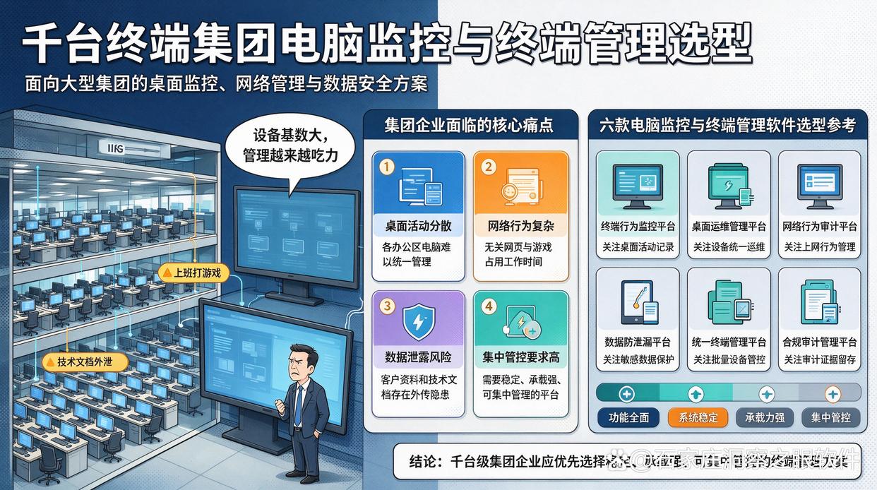 上千台终端的集团企业如何选择电脑监控软件?分享六个电脑监控软件,快来试试(图1) 上千台终端的集团企业如何选择电脑监控软件?分享六个电脑监控软件,快来试试(图1)