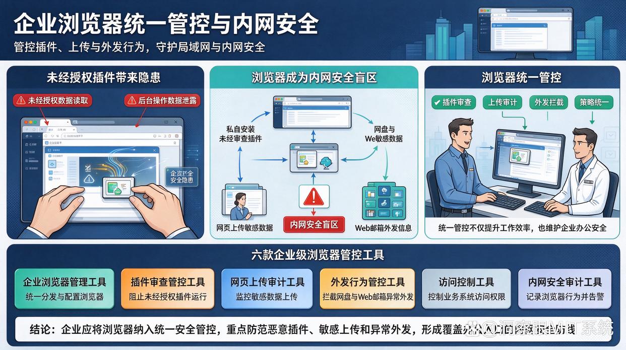 浏览器插件影响办公安全，怎么统一管理？推荐六个管控浏览器的软件，快试试(图1)