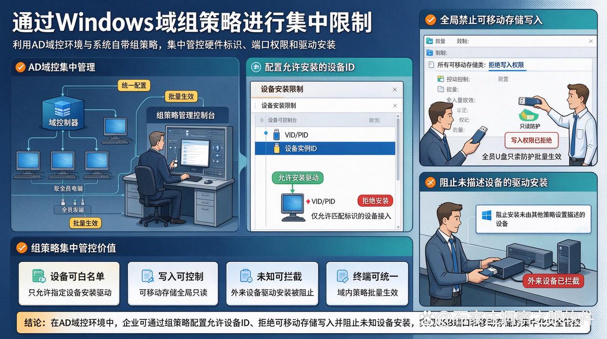 能否按设备标识允许指定的移动存储设备?分享五个管控USB端口的小技巧,分分钟码住(图6) 能否按设备标识允许指定的移动存储设备?分享五个管控USB端口的小技巧,分分钟码住(图6)