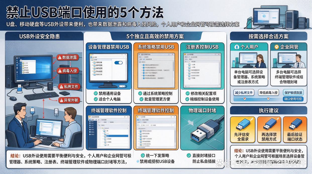 怎么禁止USB端口的使用?推荐5个禁止USB端口使用的小技巧,码住(图1) 怎么禁止USB端口的使用?推荐5个禁止USB端口使用的小技巧,码住(图1)