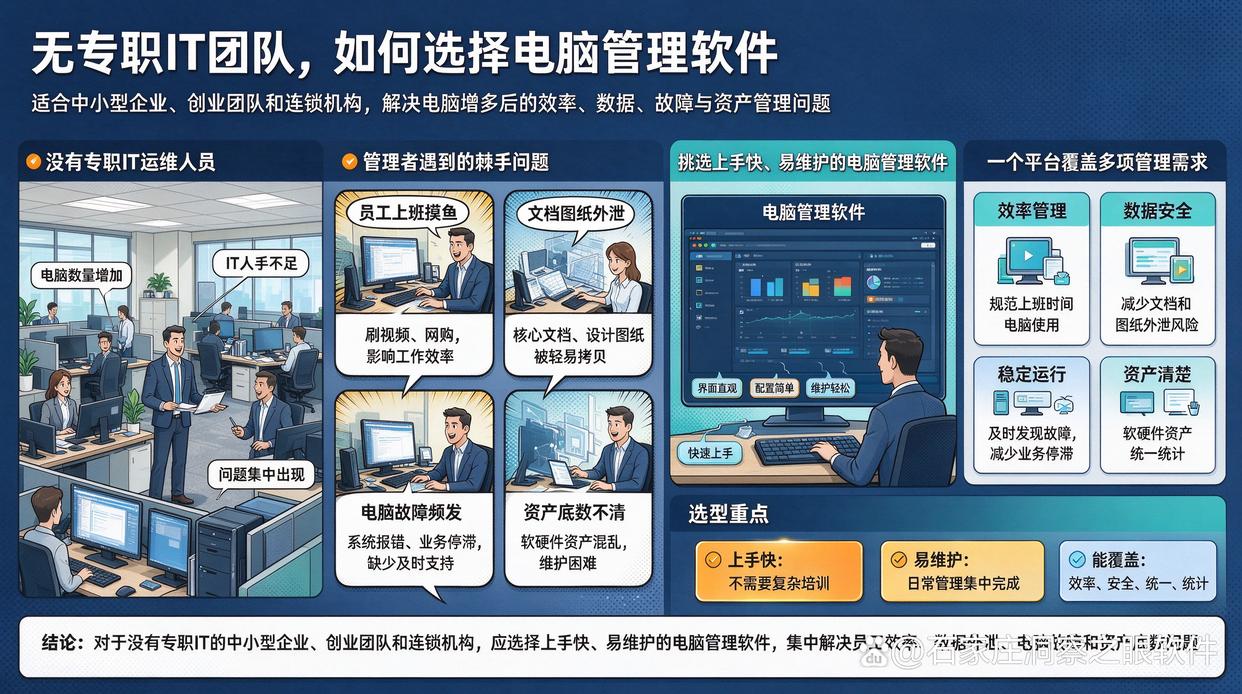 没有专职 IT 的公司如何挑选易维护的电脑管理软件?分享7个电脑管理软件,快来试试(图1) 没有专职 IT 的公司如何挑选易维护的电脑管理软件?分享7个电脑管理软件,快来试试(图1)