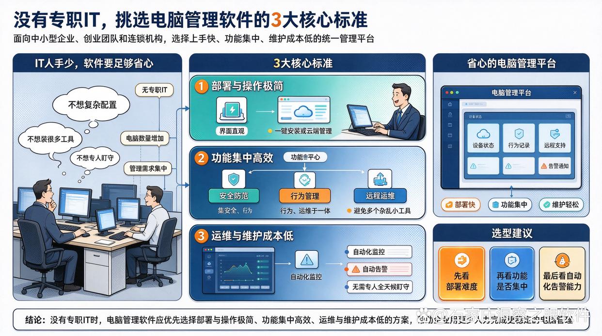 没有专职 IT 的公司如何挑选易维护的电脑管理软件?分享7个电脑管理软件,快来试试(图2) 没有专职 IT 的公司如何挑选易维护的电脑管理软件?分享7个电脑管理软件,快来试试(图2)
