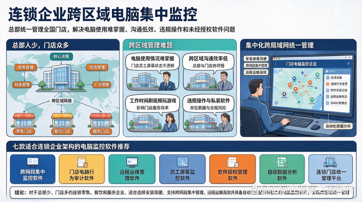 总部人少但门店很多的公司适合什么监控软件?推荐7款电脑监控软件,建议码住(图1) 总部人少但门店很多的公司适合什么监控软件?推荐7款电脑监控软件,建议码住(图1)