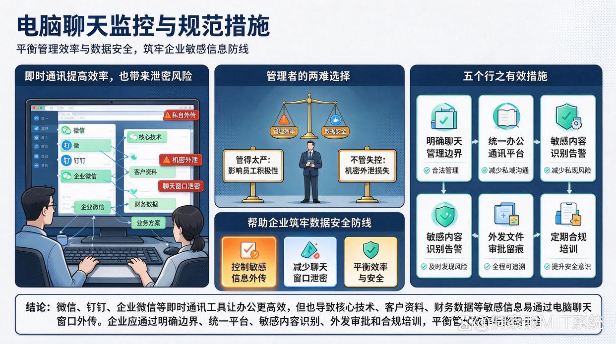 员工电脑聊天泄密公司机密?教你5个监控电脑聊天的小措施分享,码住了(图1) 员工电脑聊天泄密公司机密?教你5个监控电脑聊天的小措施分享,码住了(图1)