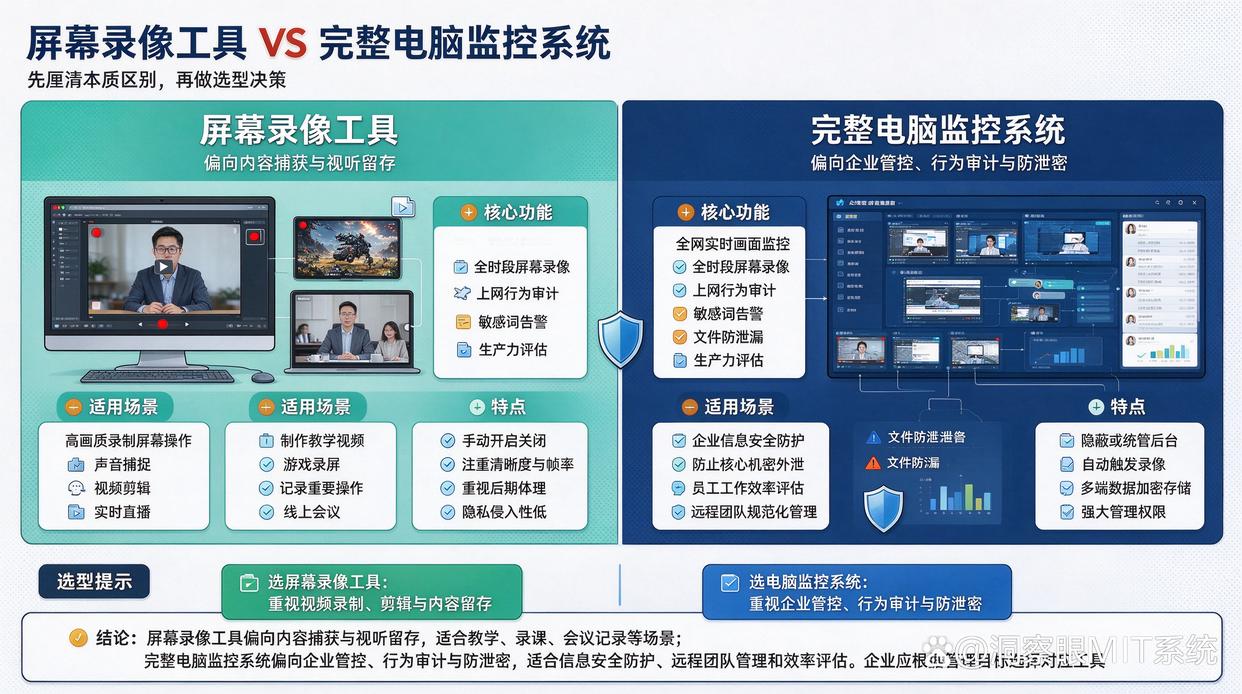 屏幕录像工具与完整电脑监控系统应该如何选择？推荐6个软件，码住了(图2)